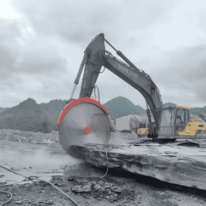 bibo Mini Excavator Rock <b>Saw</b> Attachment Circular Hydraulic for Small-Scale Stone Cutting - Product Image 1