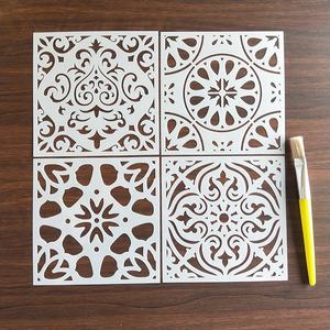 <span class=keywords><strong>Pochoir</strong></span> géométrique 13 cm Mandala, pochoirs réutilisables, ensemble de pochoirs pour art mural, découpe au laser, modèle de <span class=keywords><strong>peinture</strong></span> pour décoration DIY - Product Image 4