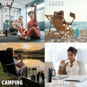 China Stainless Steel Double Wall 40oz Camping Travel Tumbler-Eco-Friendly Portable 12-24 Hours Thermal Insulation Lid Straw - Product Image 6