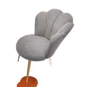 เก้าอี้แต่งหน้าพนักพิงสีชมพูขาสีทอง หมุนได้ สำหรับห้องนอนใช้ในบ้าน - Product Image 4