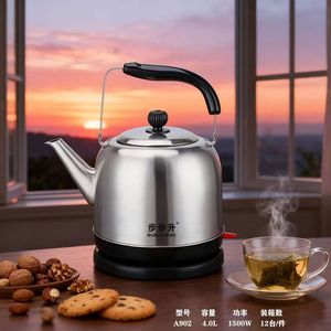 Ấm đun nước điện bằng thép không gỉ ngoài trời, dung tích lớn 6L, ấm nước nóng dùng cho khách sạn, pha trà, pha cà phê - Product Image 4