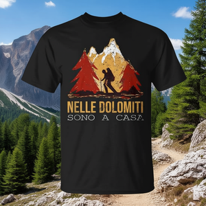 T-shirt da trekking Dolomiti Mountain Adventure Outdoor Wear Camicia nera da uomo - Product Image 2