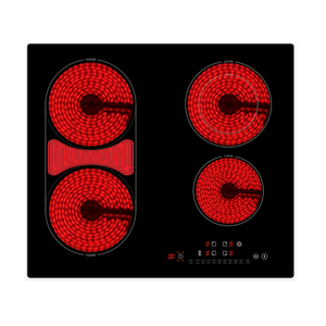 Table <span class=keywords><strong>de</strong></span> cuisson <span class=keywords><strong>vitrocéramique</strong></span> encastrable 4 zones 7200W, zone ovale extensible, commande tactile, minuterie, verrouillage enfant, compatible avec tous les ustensiles <span class=keywords><strong>de</strong></span> cuisson, 60cm - Product Image 2
