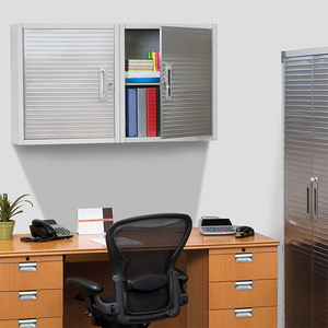 Gabinete de Almacenamiento de Pared Seville Classics Moderno UltraHD, Resistente, con Puertas de Acero Inoxidable, para Hogar, Oficina y Gimnasio - Product Image 5