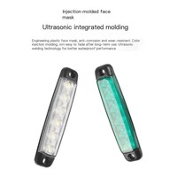 Luces Laterales de 6 LED de 12V/24V, Impermeables, Luces de Posición, Indicadores de Señalización para Camiones, Remolques, Autobuses, Barcos, Rojo/Blanco/Azul
