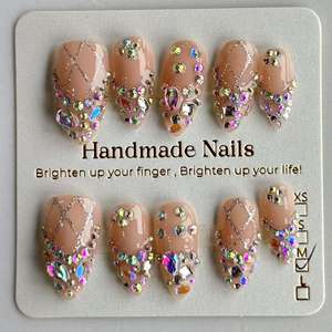 10ชิ้นดอกไม้3D สี่เหลี่ยมอัลมอนด์ขนาดกลาง - Product Image 5