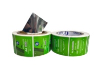 Autocollant adhésif de haute qualité, imperméable, en PET argenté, durable, rechargeable par USB, en forme oblongue, imprimé offset CMYK