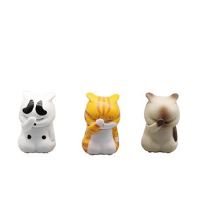 Figurine de chat Miniature, modèle de dessin animé, jouet poupées de chat, vente en gros, figurines de chat en PVC - Product Image 2