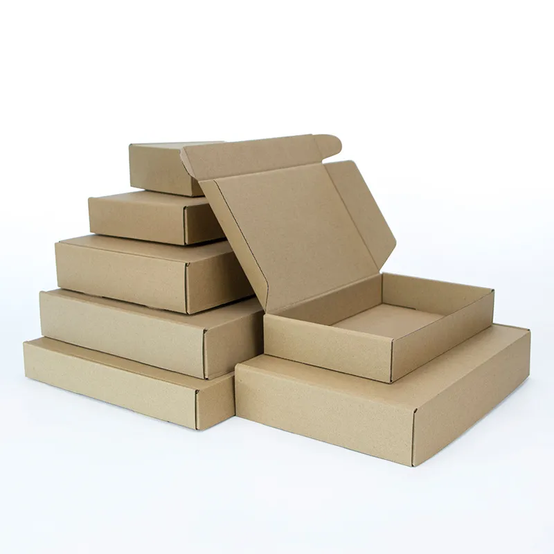 사용자 정의 로그 브라운 크래프트 판지 karton 포장 골판지 작은 상자 포장 판지 상자 포장 전자 상거래 배송