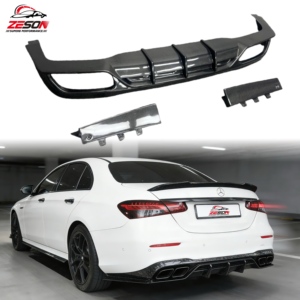 Diffuseur arrière en fibre de carbone style FD pour Mercedes <span class=keywords><strong>Benz</strong></span> Classe E W213 E43 E63 E200 E300, nouveau diffuseur de pare-chocs arrière - Product Image 6