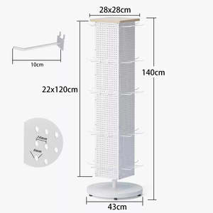 Mingtang Magazine Retail Rack Boutiques Producto Tarjetas de regalo de felicitación Llavero 360 RotatingDisplay Stand - Product Image 2