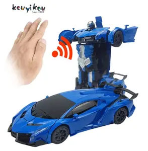 Kouyikou Hot Selling Rc Sports Afstandsbediening Vervorming Auto Rc Robots Auto Schokbestendig Transformatie Robot Speelgoed