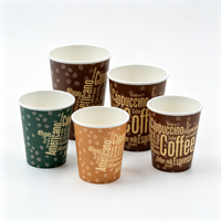 Gobelet en papier kraft jetable à paroi simple, personnalisé en usine, avec couvercle blanc, offre spéciale pour le café, échantillon gratuit disponible, impression possible