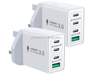 Hot Selling 40W Safety Wall Charger 3USB C+QC3.0 USB Multi Port Fast Charging Head for Samsung, Huawei iphone - Product Image 1
