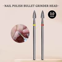 Accessoire de polissage pour nail art, fraise diamantée en forme de balle pour prétraitement et retrait de vernis à ongles, pour cuticules
