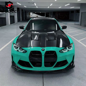 Capot en fibre de carbone sec de type N pour <span class=keywords><strong>BMW</strong></span> M3 G80 G81 M4 G82 G83 Couvercle de soupape de pare-chocs avant Capot ventilé Capots de moteur - Product Image 5