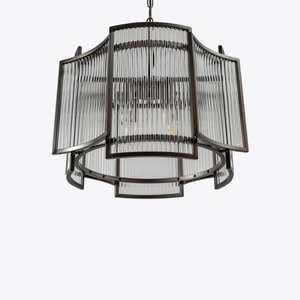 Plafonnier Vintage en Verre Petit Lustre <span class=keywords><strong>Monte</strong></span> <span class=keywords><strong>Carlo</strong></span> en Bronze - Product Image 3