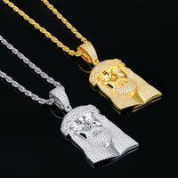 Bijoux personnalisés pour hommes et femmes Chaîne en argent sterling 925 Hip Hop Little Jesus Piece Iced Out Vvs Diamond Moissanite Moissanite Pendant