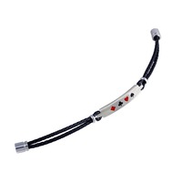 Bracelet en cuir avec cordelette Poker Spade Club