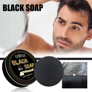 High Quality EELHOE Grey Coverage Nutrients Hair Repair soap cover gray coverage hair Bar Shampoo Black Hair Soap