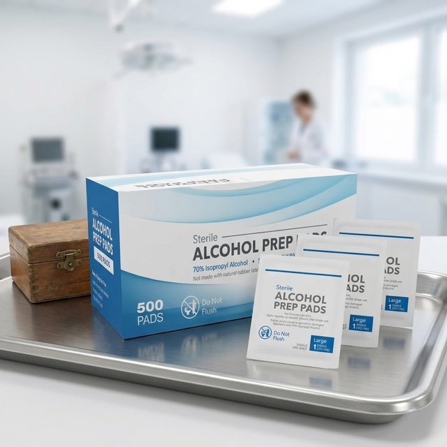 Disposable 70% Isopropyl Alcohol Prep Pad Individually Wrapped Non-woven Antiseptic Cleaning Wipes for Skin Disinfection