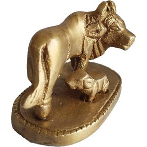 PARIJAT HANDICRAFT Latón Nandi Vaca Becerro Ídolo En Relieve Totalmente Hecho A Mano Estatua Art Deco PARA EL Hogar Oficina Buena Suerte (2 pulgadas) - Product Image 1