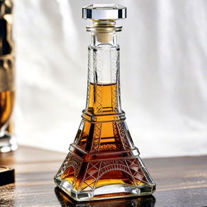 Bouteille <span class=keywords><strong>de</strong></span> spiritueux en verre personnalisée en forme <span class=keywords><strong>de</strong></span> Tour Eiffel 375 ml 500 ml 700 ml Vodka Brandy - Product Image 3