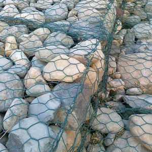 Kotak <span class=keywords><strong>Gabion</strong></span> Kawat Las Tiga Putaran Ukuran 1,5x1x0,5m Berlapis PVC, Keranjang Batu, Jaring Baja Heksagonal, Permeabilitas Tinggi, <span class=keywords><strong>Gabion</strong></span> DIY - Product Image 4