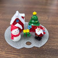 In resina in miniatura di natale serie artigianato a dorso piatto Cabochon Scrapbooking fai da te per 16oz 40oz bicchieri coperchi decorazioni accessori