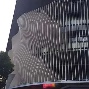 Muro esterno materiali decorativi in alluminio metallo lamelle pannelli di rivestimento della parete facciata tenda muro rivestimenti <span class=keywords><strong>strisce</strong></span> <span class=keywords><strong>Decorative</strong></span> lame - Product Image 2