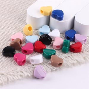 Perline a Cuore in Acrilico Colorate Assortite per Creazione di Gioielli, Perline Distanziatrici Colorate per Portachiavi e Lavori Artigianali Fai-da-Te - Product Image 4