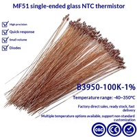 Capteur NTC à perles de verre MF51 de petite taille, 5K 10K 100K, précision 1%, B3950 B4200 pour imprimante 3D et dispositif médical