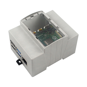 Case ABS para <span class=keywords><strong>Raspberry</strong></span> <span class=keywords><strong>Pi</strong></span> 5/<span class=keywords><strong>4</strong></span>/3 com Montagem em Trilho DIN, Design Modular, Dissipador de Calor de Alumínio Opcional e Ventoinha de Resfriamento, Grande Espaço Interno - Product Image 1