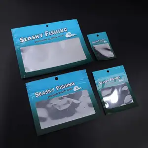 Aangepaste Raam Rits Afdrukken Plastic Tas Voor Langzame Jigging Lokken Vissen Haak Jig Lood Hoofd Zinken Metalen Jigs Aas Lokken