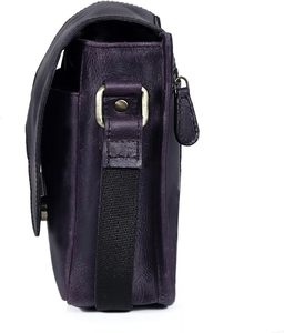 Classic Genuine Leather Crossbody <b>Messenger</b> Purse Vintage Style Adjustable Strap Compact Shoulder <b>Bag</b> for <b>Women</b> Office Travel - Product Image 4