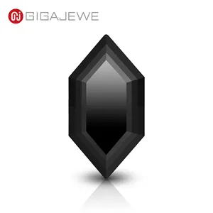 Gigajenós cor preta moissanite manual corte dutch marquise corte pedra preciosa excelente corte para fabricação de jóias