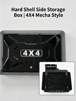 Boîte de rangement latérale rigide verrouillable style Mecha 4x4 pour VinFast FADIL, support de montage personnalisé sans perçage, finition haute brillance