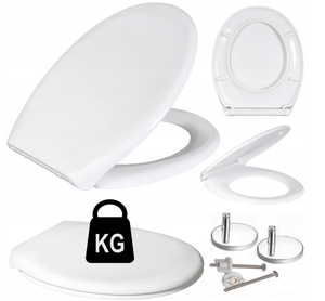 YYU Artículos sanitarios Forma redonda Cubierta de <span class=keywords><strong>asiento</strong></span> de inodoro de cierre silencioso <span class=keywords><strong>Asiento</strong></span> de plástico PP Fácil de instalar y limpiar <span class=keywords><strong>Asiento</strong></span> de inodoro francés - Product Image 4