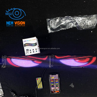 20*64 coche Led pantalla signo a todo Color personalizado texto patrón animación programable maletero diablo ojos pantalla