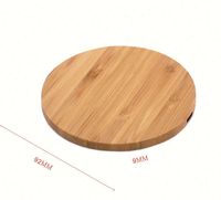 Support de chargeur sans fil en bambou écologique 10W/15W avec plaque en bois, chargeur recyclable avec entrée 5V/2A