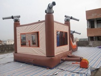 Prix d'usine – Châteaux gonflables d'occasion Pirate avec toboggan combiné JustFun JFIC-1192 – Installation facile – À vendre