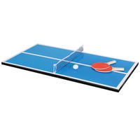 Jeu de baby-foot en bois pour sport d'intérieur 4 en 1 Baby-foot Air Hockey Tennis Billard Billard Table de football Jeu de table