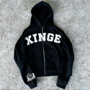 Nouveau Hoodie Camouflage Homme 2026 Style Urbain Personnalisé Rétro Délavé Broderie 3D Coupe Boxy Courte Zippée - Product Image 2