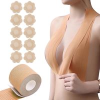 Ruban adhésif pour le lifting des seins pour les gros seins, comprend des cache-tétons, ruban adhésif pour le corps pour un effet push-up et de mise en forme, fonctionne très bien avec un soutien-gorge adhésif