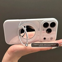 Coque de téléphone pour iPhone 18PRO avec miroir en verre, support magnétique 360°, protection intégrale anti-chute pour iPhone 17