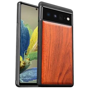 Nuevos accesorios Smartphone Funda de teléfono móvil de madera de bambú para Google <span class=keywords><strong>Pixel</strong></span> 6 Pro <span class=keywords><strong>6a</strong></span> Fundas traseras - Product Image 1