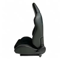 Sièges baquet de course pour voiture de sport en fibre de verre et fibre de carbone, avec revêtement en tissu PVC et base, pour simulateur de course