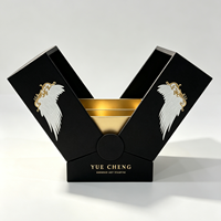 Boîte cadeau de luxe rigide à double porte pour parfum avec insert en éponge, emballage haut de gamme pour parfum