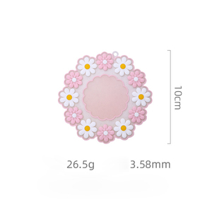 Creative Design Rlastic Transparent Color Flower Shape Pvc Coaster - Product Image 5