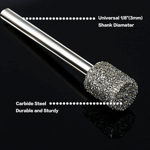 Jeu de fraises diamantées pour meuleuse <span class=keywords><strong>Dremel</strong></span>, grain 46/150, 20 pièces, tige de 1/8 pouce, disques de coupe, gravure sur pierre, meulage, bijoux - Product Image 4